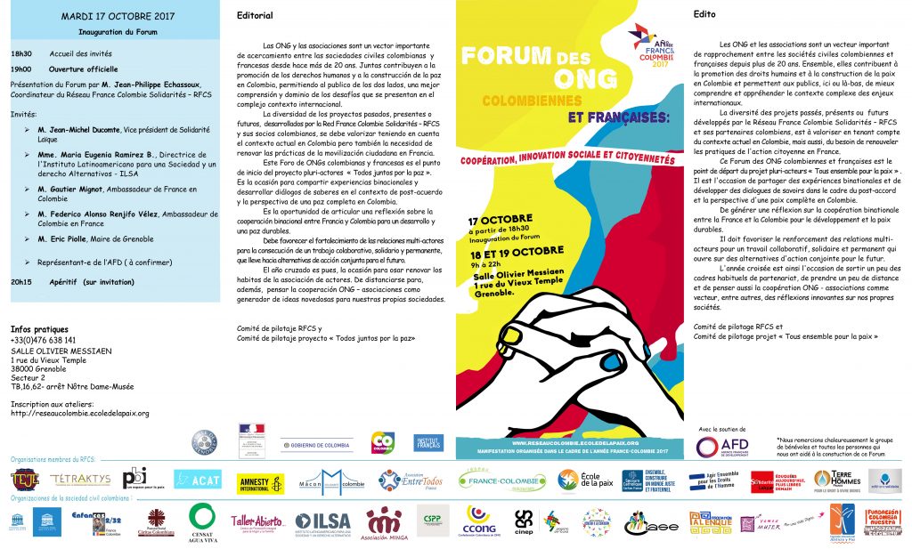 Forum des ONG colombiennes et françaises