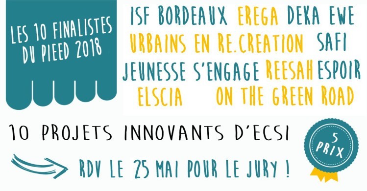Découvrez les 10 finalistes du PIEED, l’appel à projets pour agir ici en solidarité internationale ! Découvrez les 10 finalistes du PIEED, l’appel à projets pour agir ici en solidarité internationale !