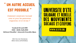 “Thé palabre" : un autre accueil est possible ? atelier participatif à l’université d’été solidaire et rebelle des mouvements sociaux et citoyens.