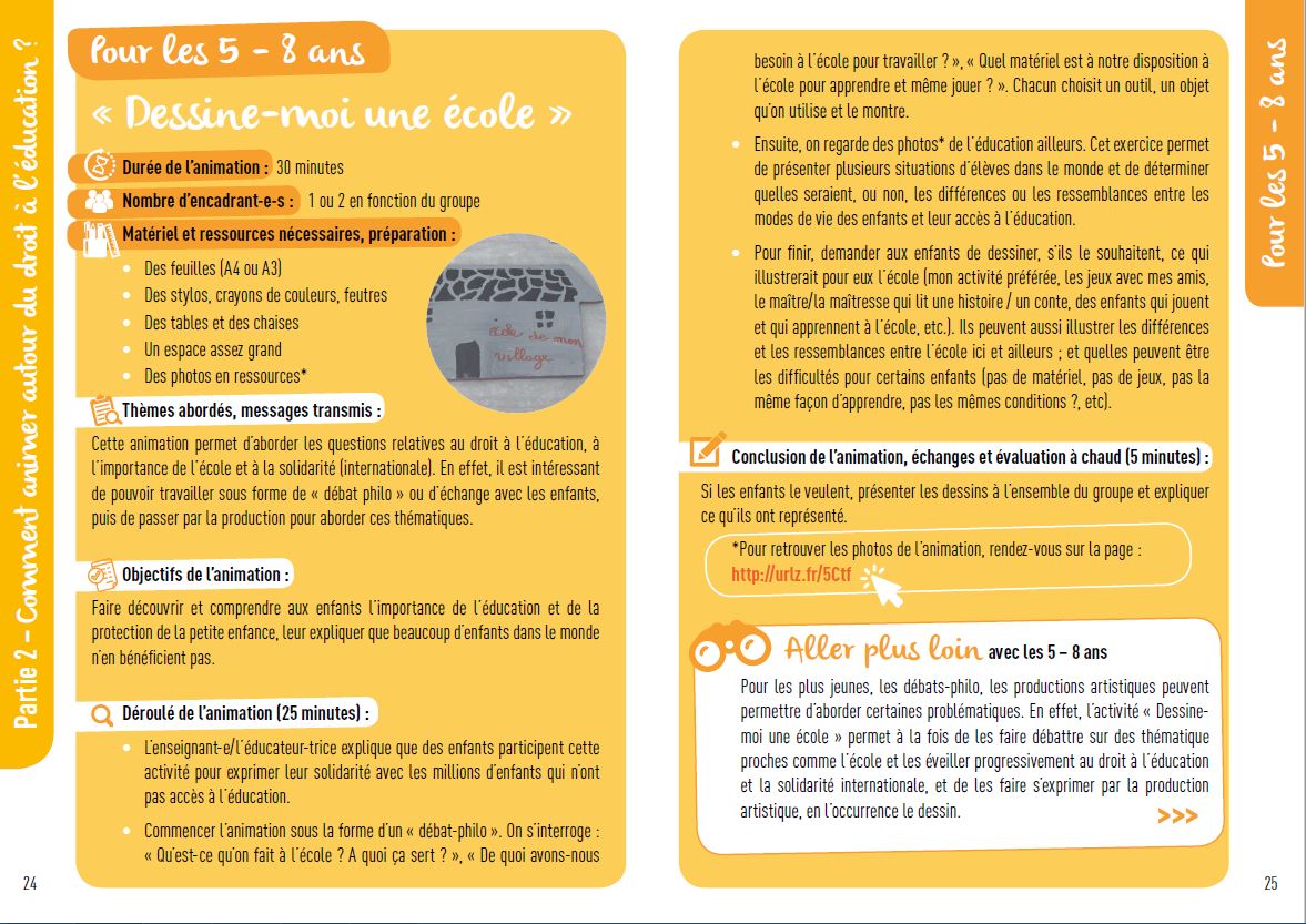 Comment animer autour du droit à l’éducation ? - un guide pratique pour les éducateurs