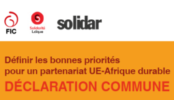 Définir les bonnes priorités pour un partenariat UE-Afrique durable DÉCLARATION COMMUNE