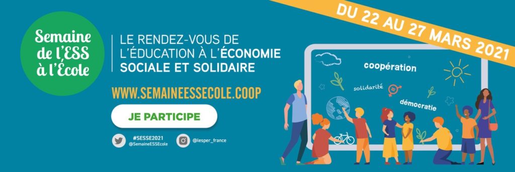 Acteurs et actrices de l’ESS, participez à la « Semaine de l’ESS à l’Ecole » en inscrivant vos actions !