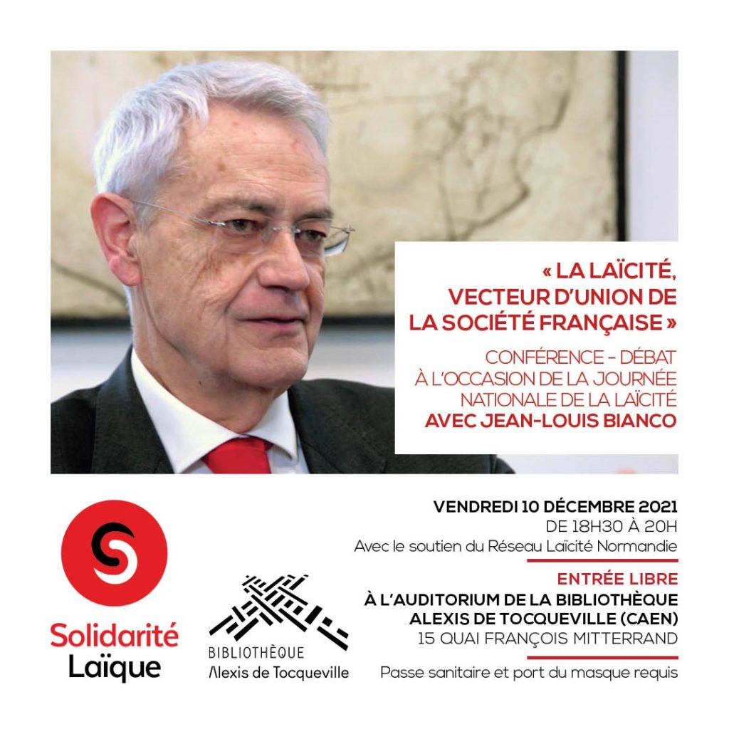 Conférence débat : la laïcité, vecteur d’union de la société française