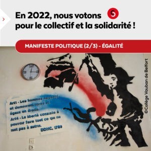 MANIFESTE POLITIQUE (3/3) - FRATERNITÉ : Solidarité + Laïcité = Fraternité !