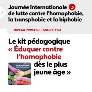 Homophobie, transphobie, biphobie : luttons contre toutes les discriminations !