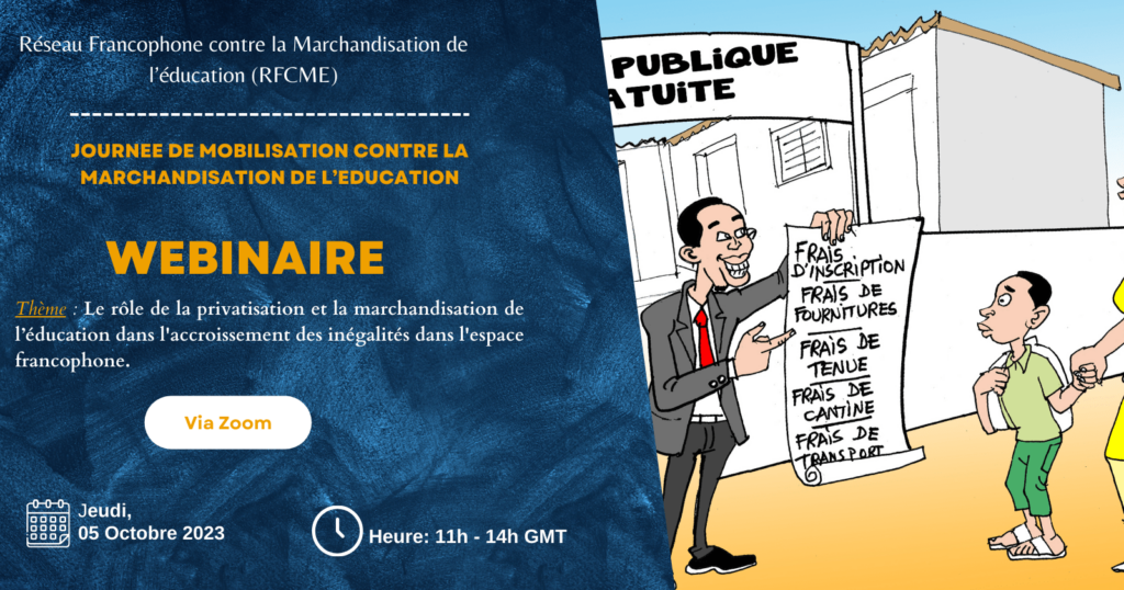Non à la privatisation et la marchandisation de l'éducation pour une meilleure effectivité des droits