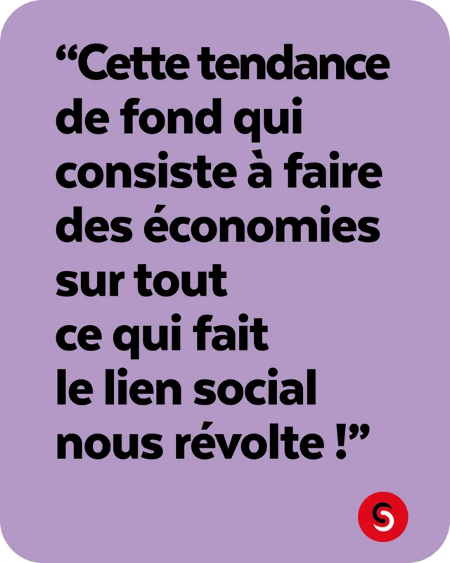 “Nous sommes inquiet.e.s et concerné.e.s par les coupes budgétaires qui touchent particulièrement la solidarité internationale, l’éducation populaire, l’action sociale, la recherche, la culture…
 
Ces temps austères économiquement sont tristement orientés politiquement vers le repli sur soi, l’individualisme, la peur de l’autre et la défense, plus que vers les moyens de la concorde et de la paix.
 
Dans ce contexte, la générosité publique est la plus belle et véritable expression de la fraternité. Votre fidélité et votre engagement en tant que donateur.trice, militant.e ou bénévole, sont un levier fort de notre pérennité et de notre indépendance. Sans votre soutien, nous n’aurions pas les moyens structurels de porter des actions durables
Il y a dans vos dons, en plus d’un soutien financier à nos actions, une part d’humanité, une part de vous.”  
  
Carole Coupez, Déléguée Générale de Solidarité Laïque.
 
Plus d’infos sur nos actions dans notre bio